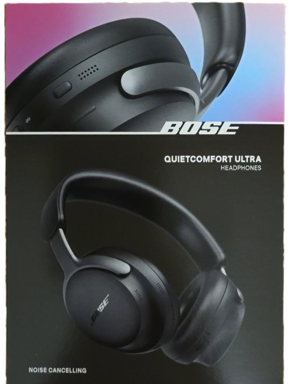 BOSE QUIET COMFORT ULTRA HEADPHONES BLACK WITH CASE NOISE CANCELLING UNUSED FIRM